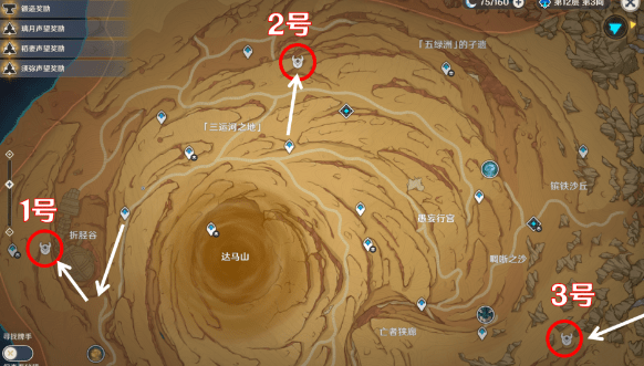 原神千壑沙地地灵龛位置图详情_原神千壑沙地地灵龛钥匙在哪里